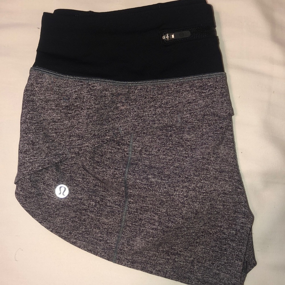 Charcoal Lululemon Speed Up Shorts 2.5”